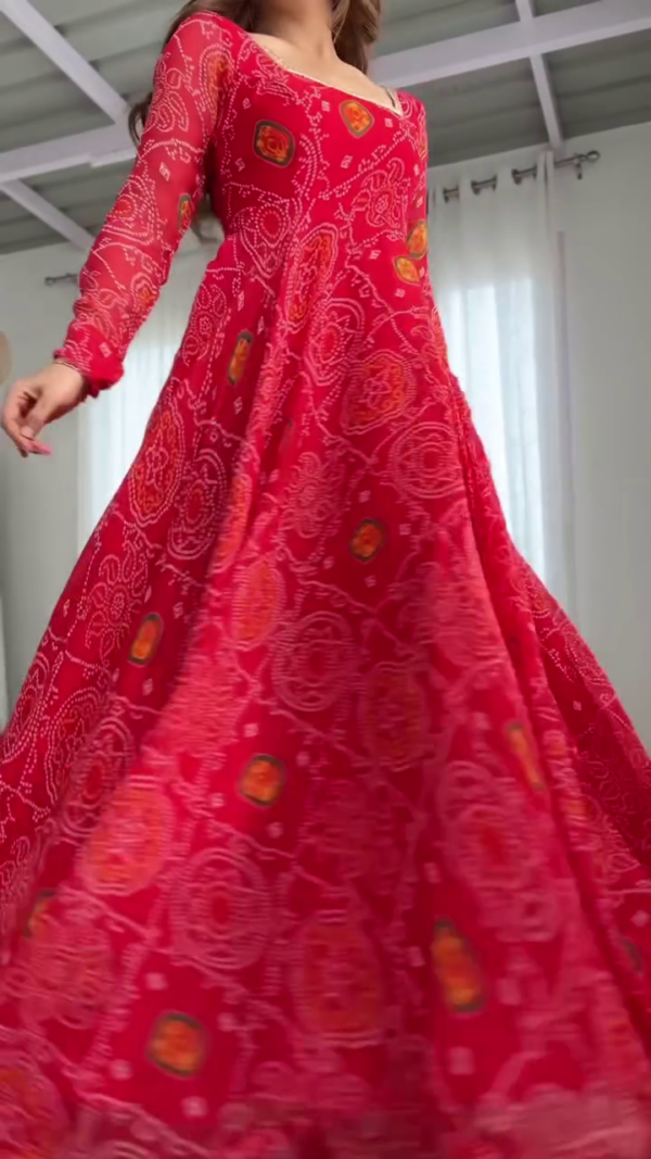 Women's Georgette Kurta and Pant with Dupatta Set