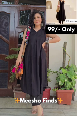 Round Neck A-Line Midi Dress