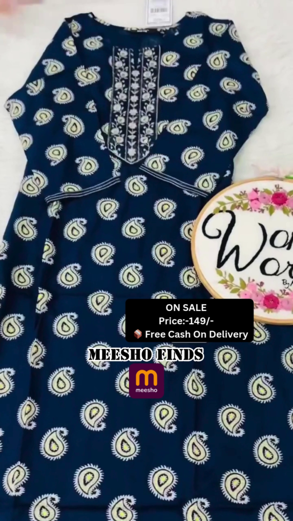 Branded embroidered kurti