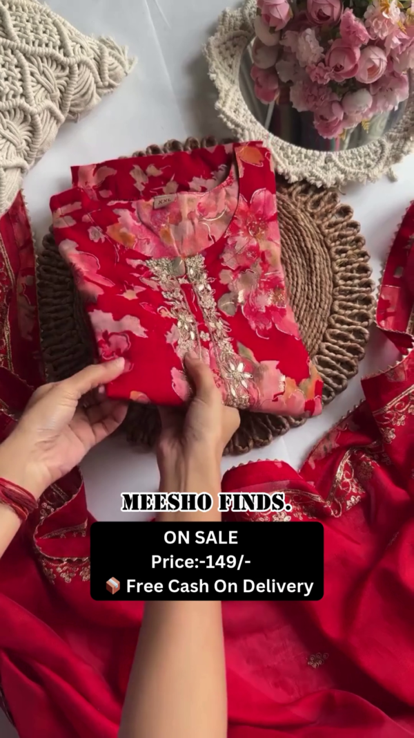 Ethnic Motifs Printed Unstitched Dress Material