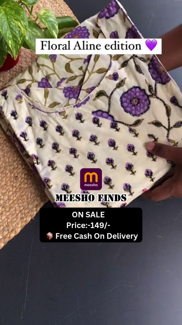 Printed Gown with Pant and Dupatta for Women