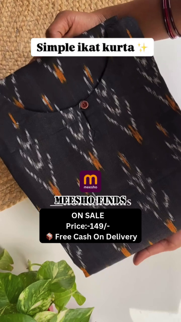 Printed V-neck Front Open Blouse