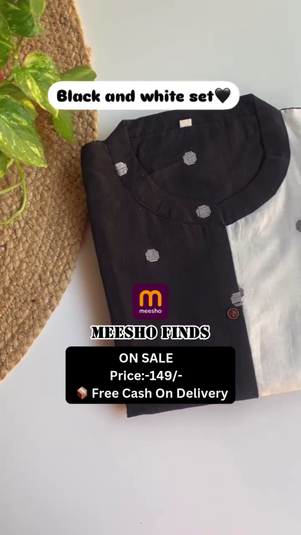 Long Kurta with Button Accent