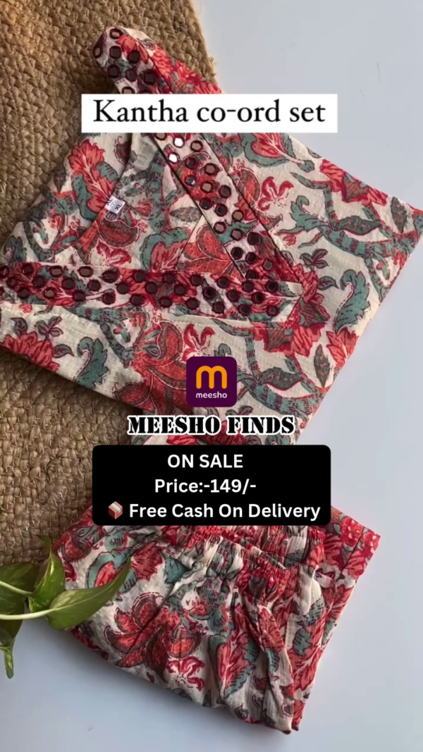 Cotton Floral Printed Straight Kurta In Black