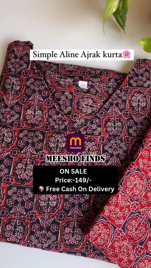 Jaipuri Printed Maroon Tops for Women