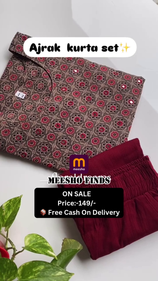 Women Designer Printed Kurta Pant Ethnic Set Awesome Designe