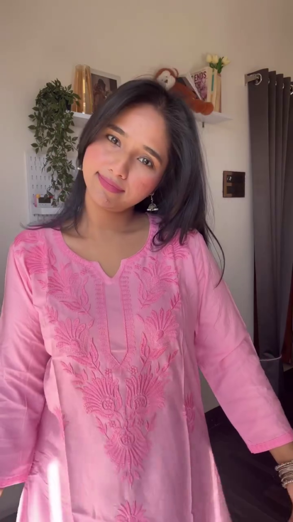 Women Embroidered Straight Kurta
