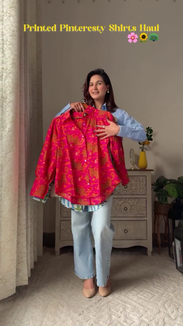 Women Pink & Yellow Printed Kurta with Dhoti Pants