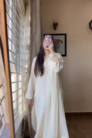Jashna Kalidar Off White Suit Set Womens Fashion