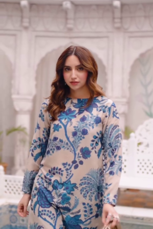 Floral Printed Key Hole Cuffed Sleeves Tunic