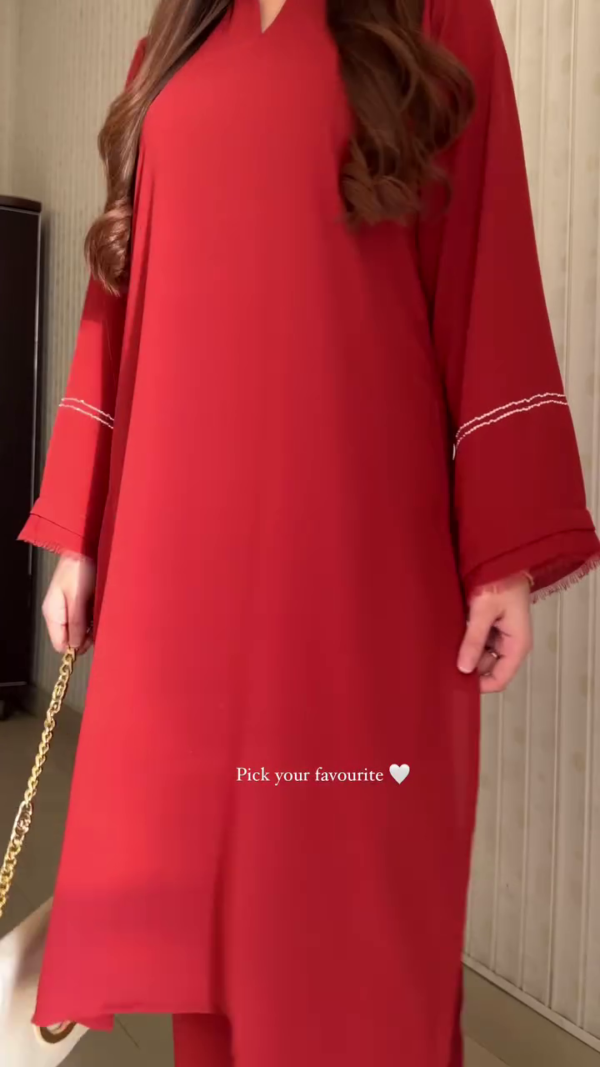 V-Neck Extended Sleeves A-Line Kurta