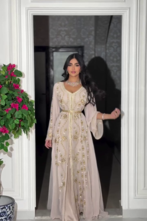 Off white handmade free size kaftan