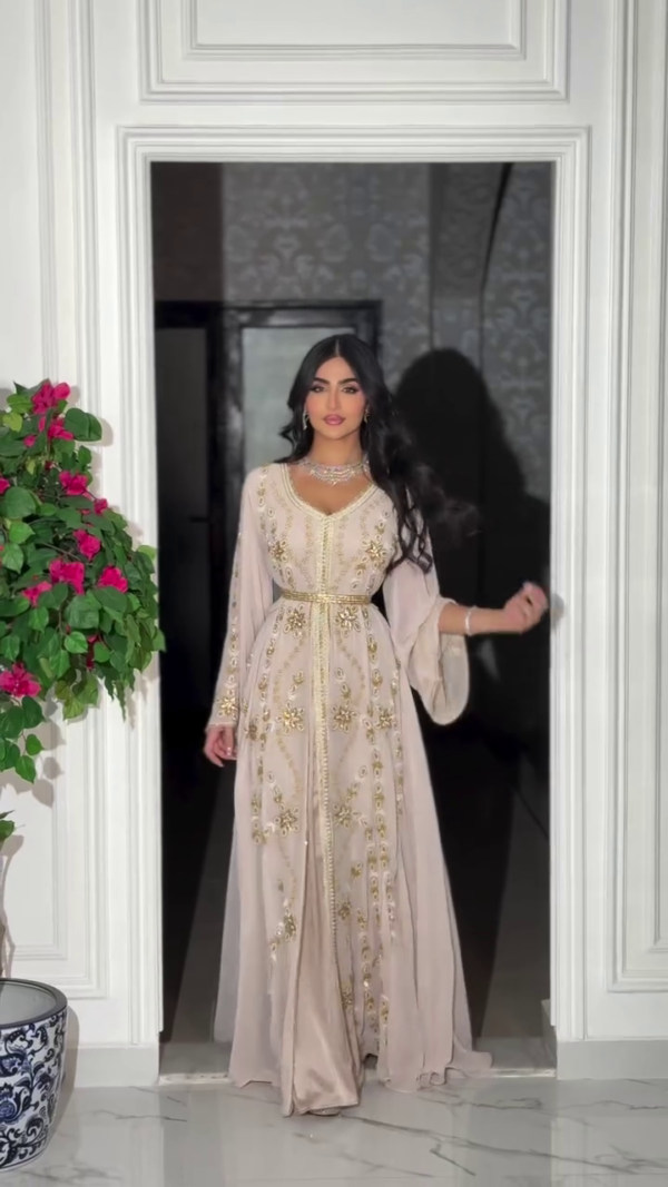 Off white handmade free size kaftan